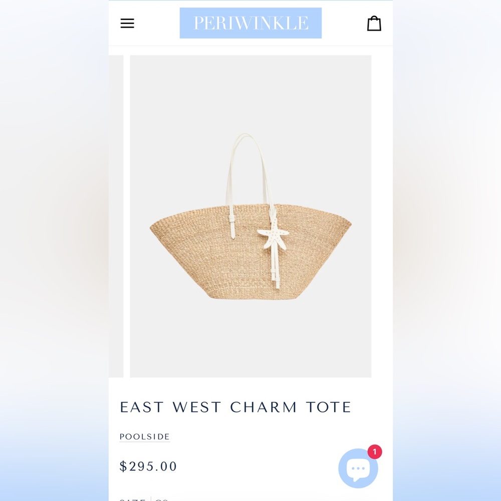 Poolside EAST WEST CHARM TOTE - Picture 2 of 8